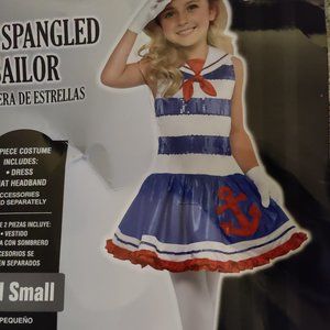 Star Spangled Sailor Cute Dress Up Girl's Small 4-6 years
